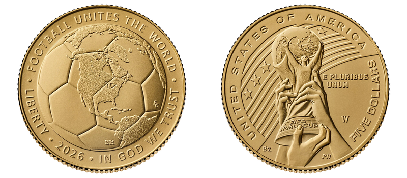2026 FIFA World Cup $5 Gold Commemorative