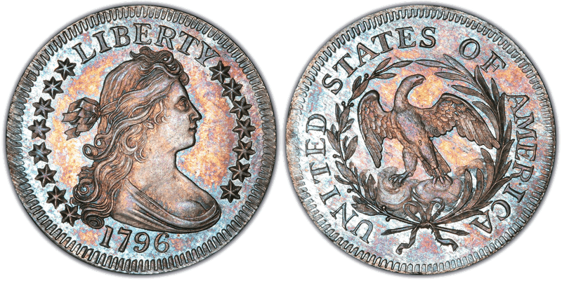 1796 Draped Bust Quarter — the first U.S. quarter design