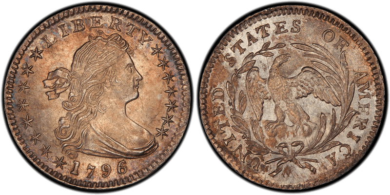 1796 Draped Bust half dime with Small Eagle reverse