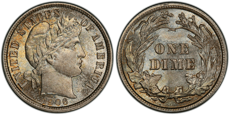 1906 Barber Dime
