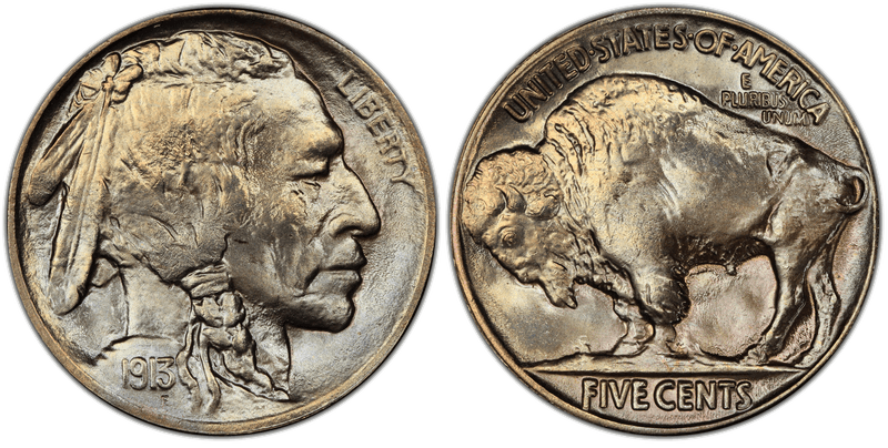 1913 Type 2 Buffalo Nickel — the iconic James Earle Fraser design
