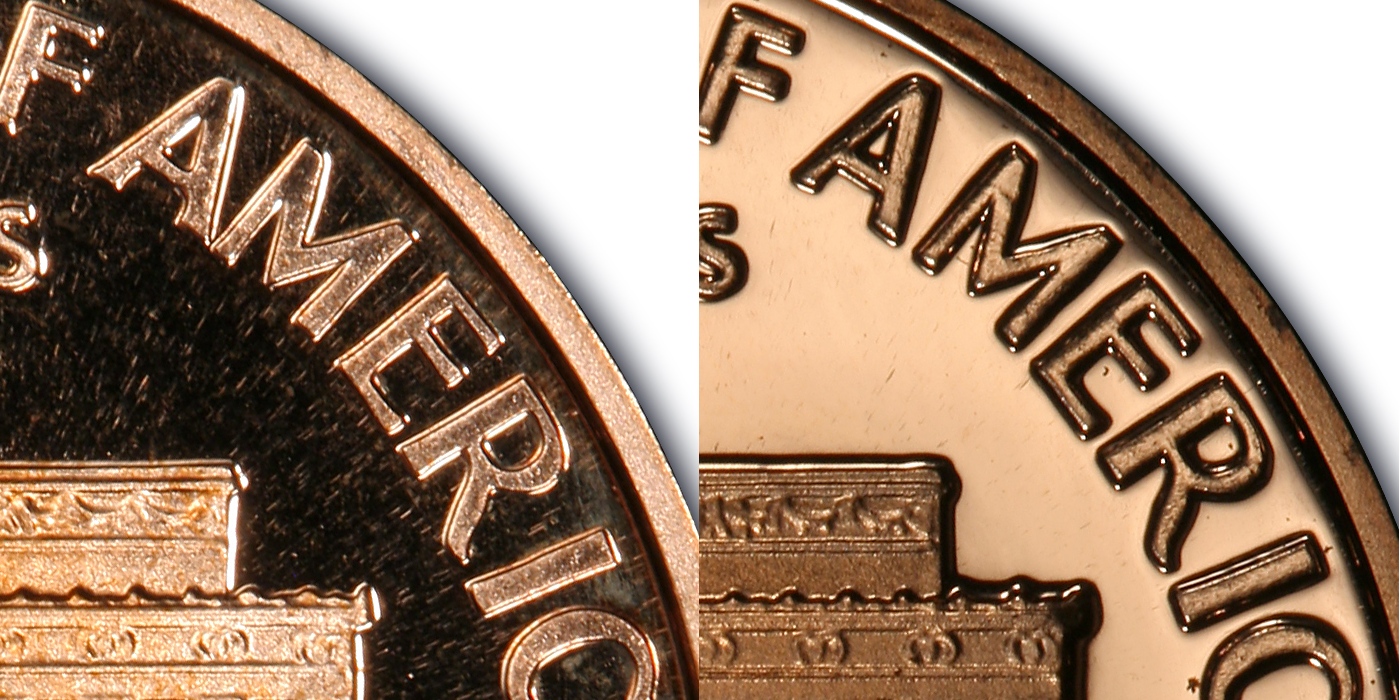 Side-by-side proof comparison — Wide AM (normal) vs. Close AM (error)