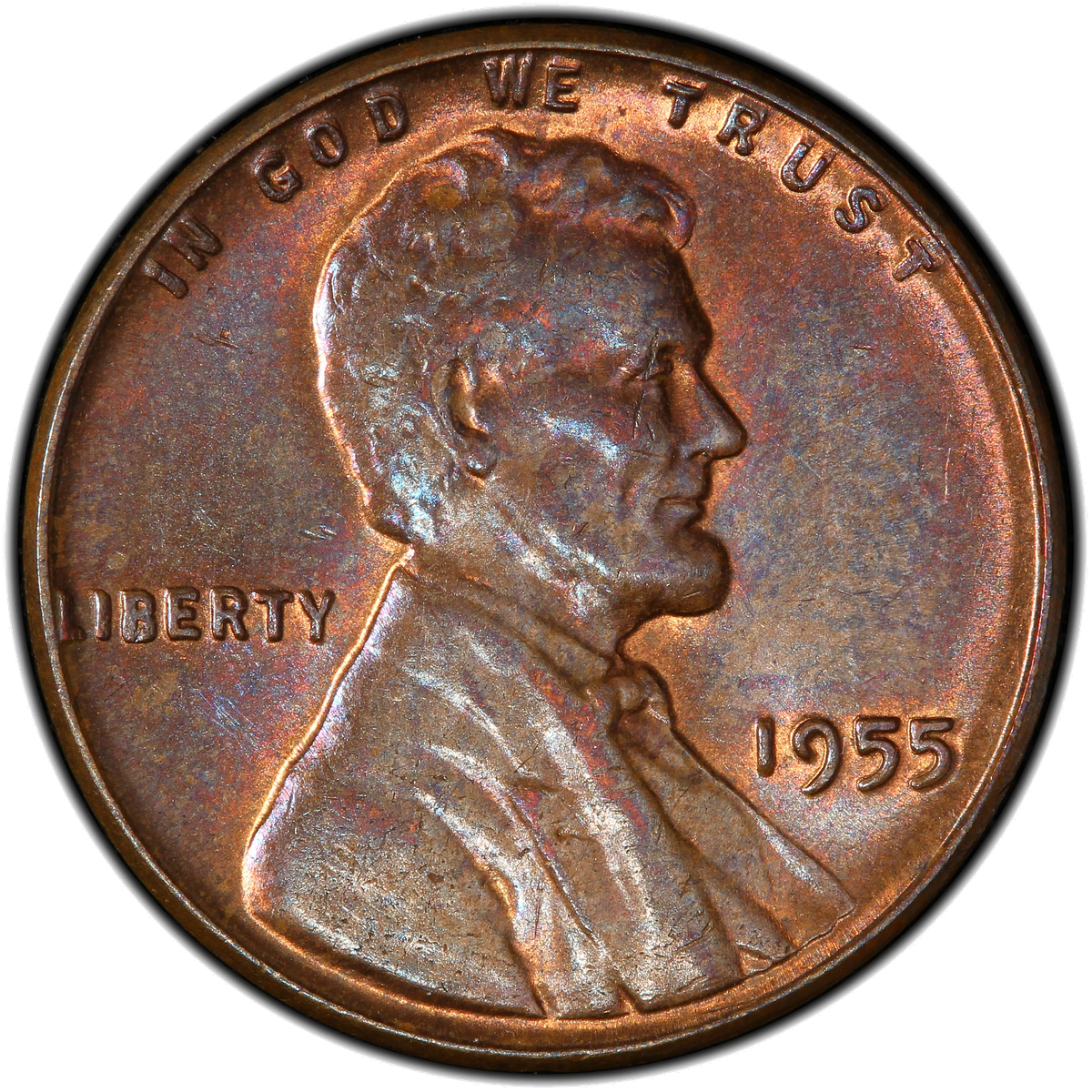Moderate doubled die example requiring magnification to see clearly