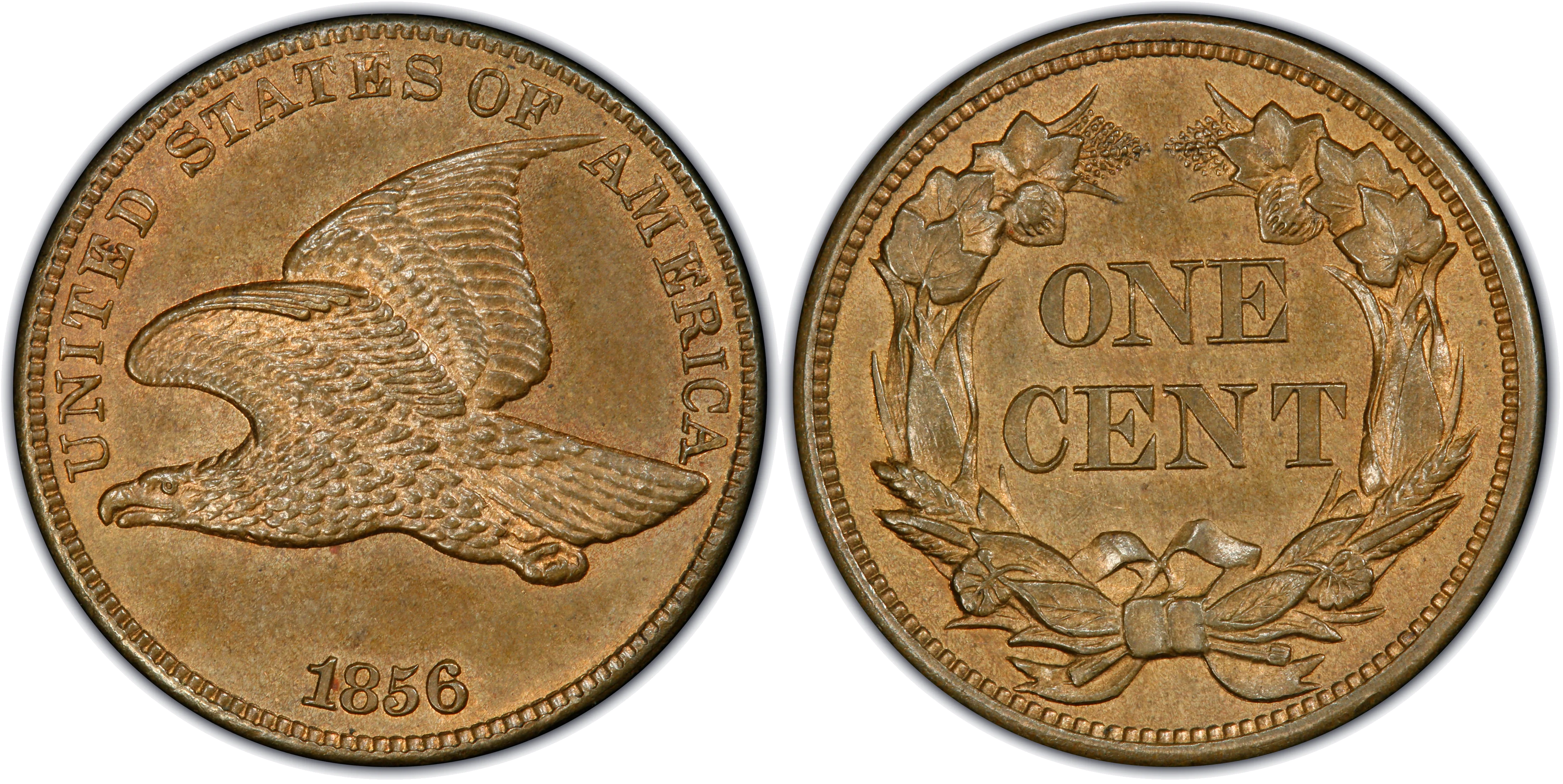 Flying Eagle cent obverse and reverse