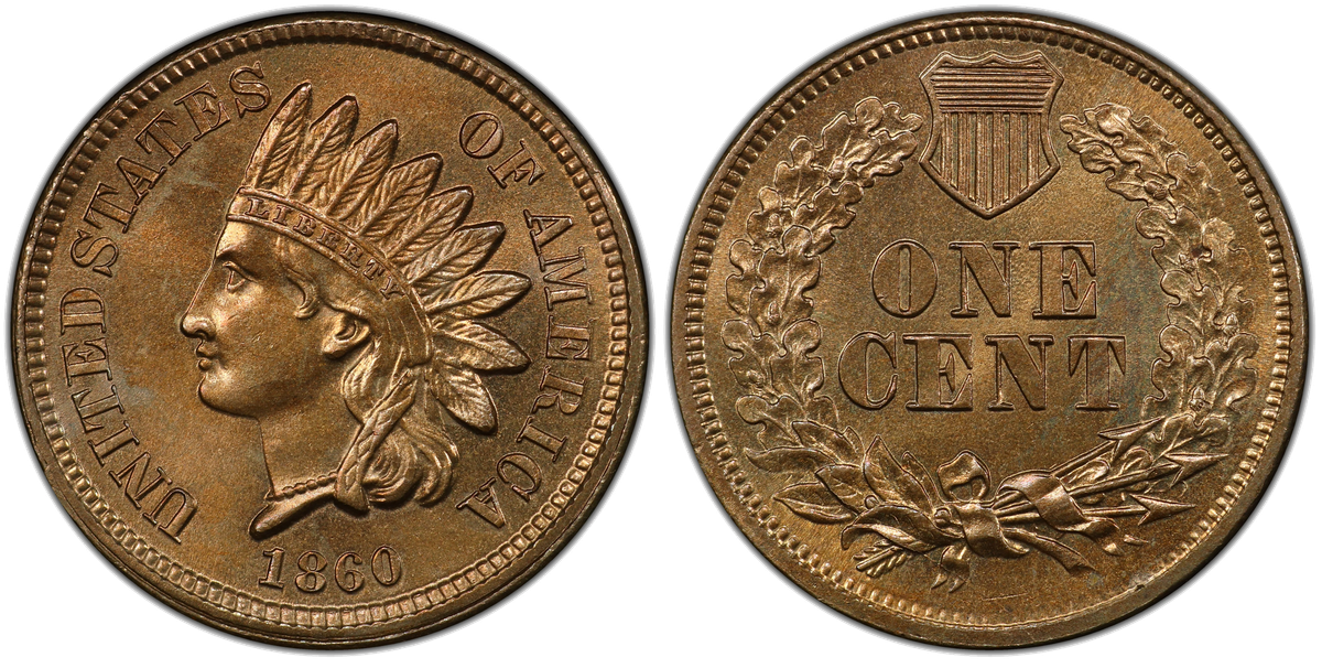 Indian Head cent obverse and reverse