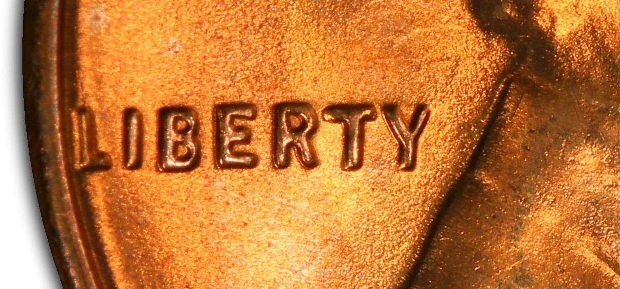 Normal LIBERTY on a Lincoln cent for comparison