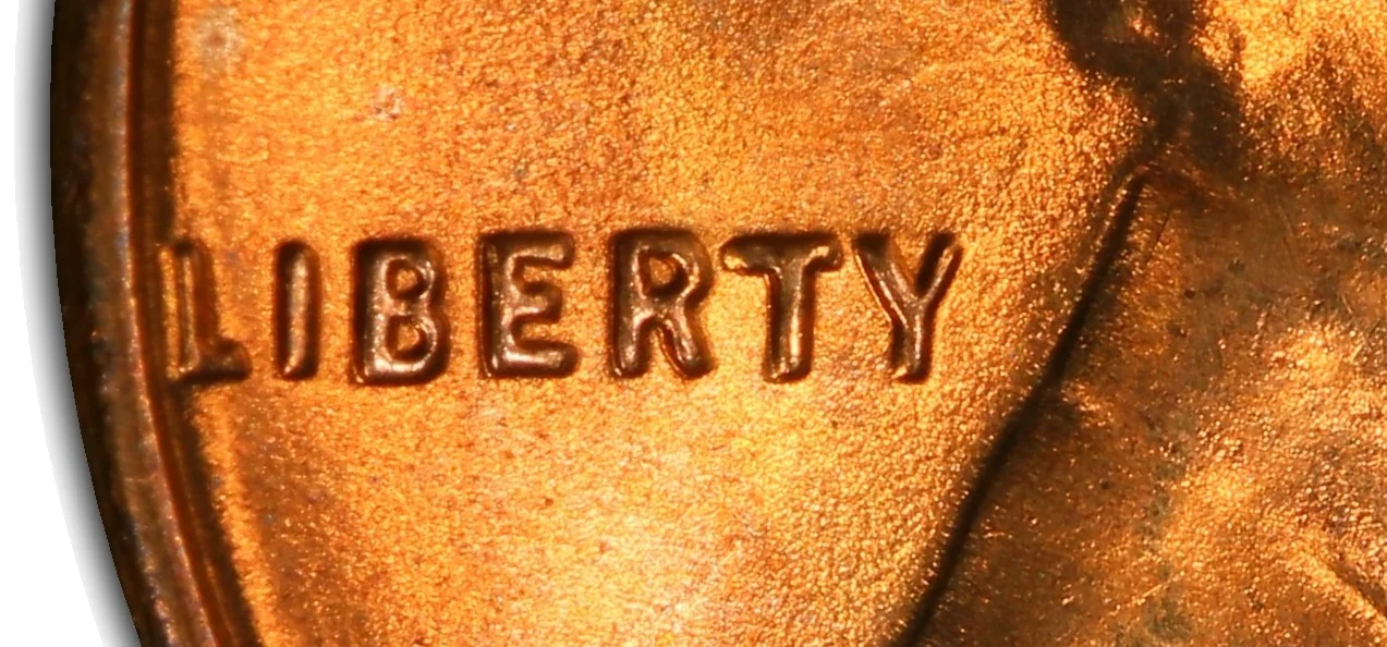 Normal LIBERTY on a Lincoln cent for comparison