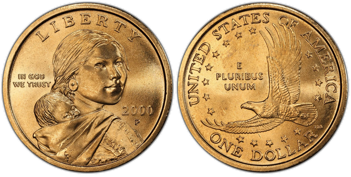 Normal Sacagawea dollar for comparison