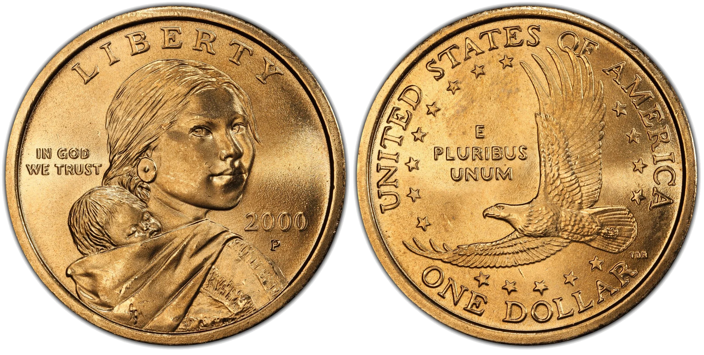 Normal Sacagawea dollar for comparison