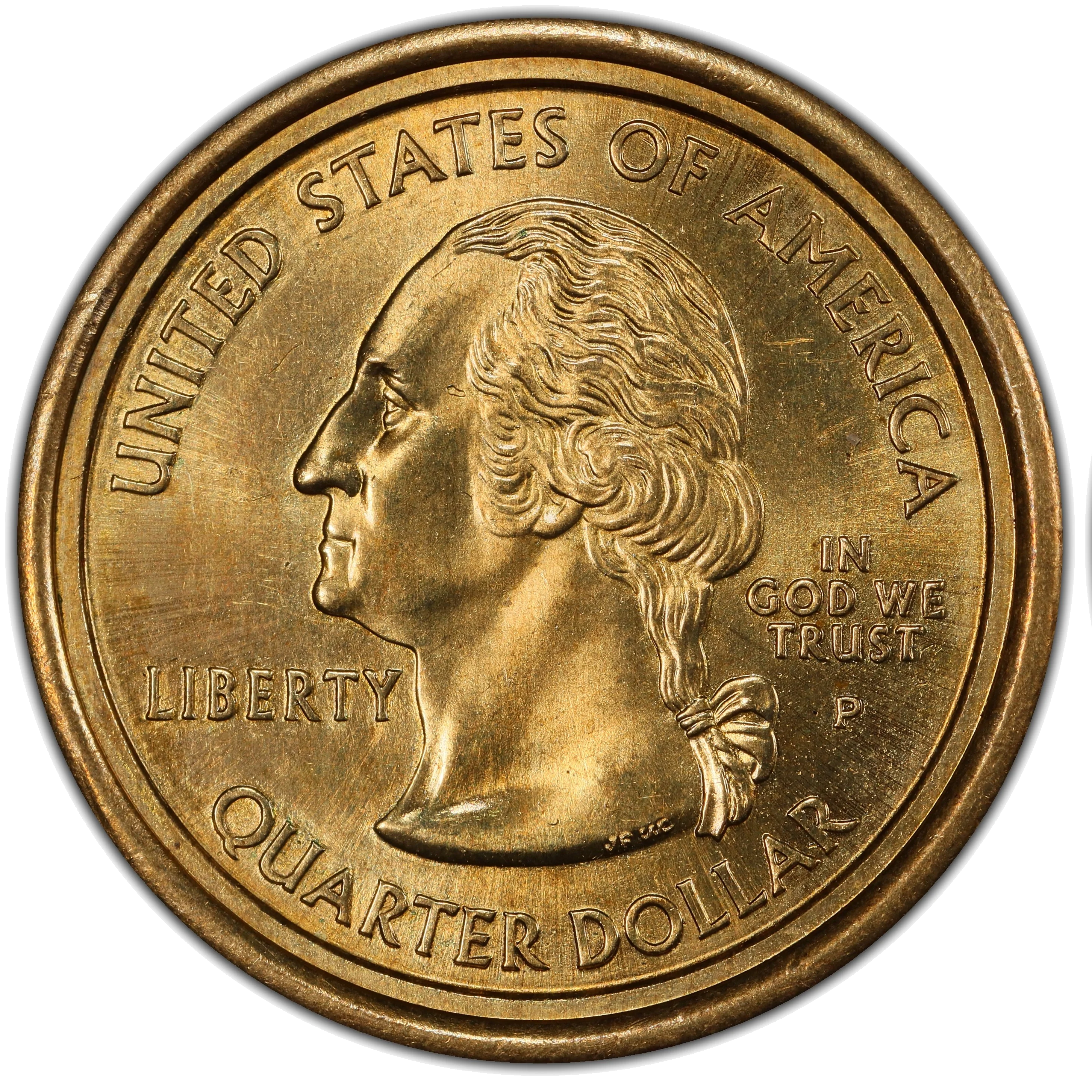 2000 Sacagawea/State Quarter mule — obverse (Sacagawea portrait)