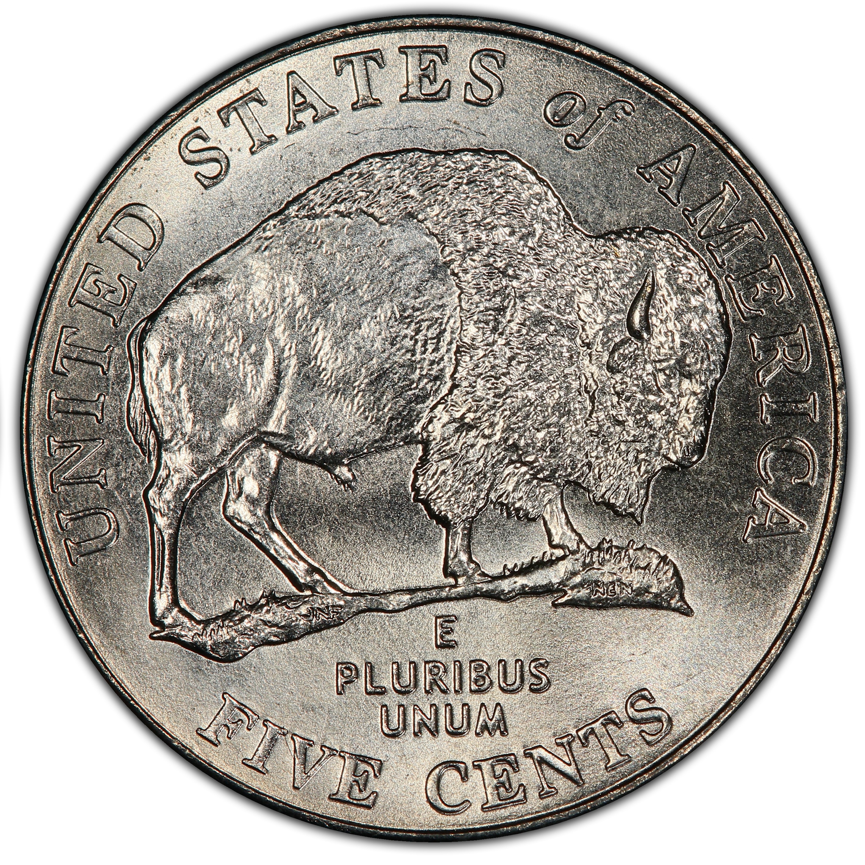 Normal 2005 Jefferson nickel reverse without spear