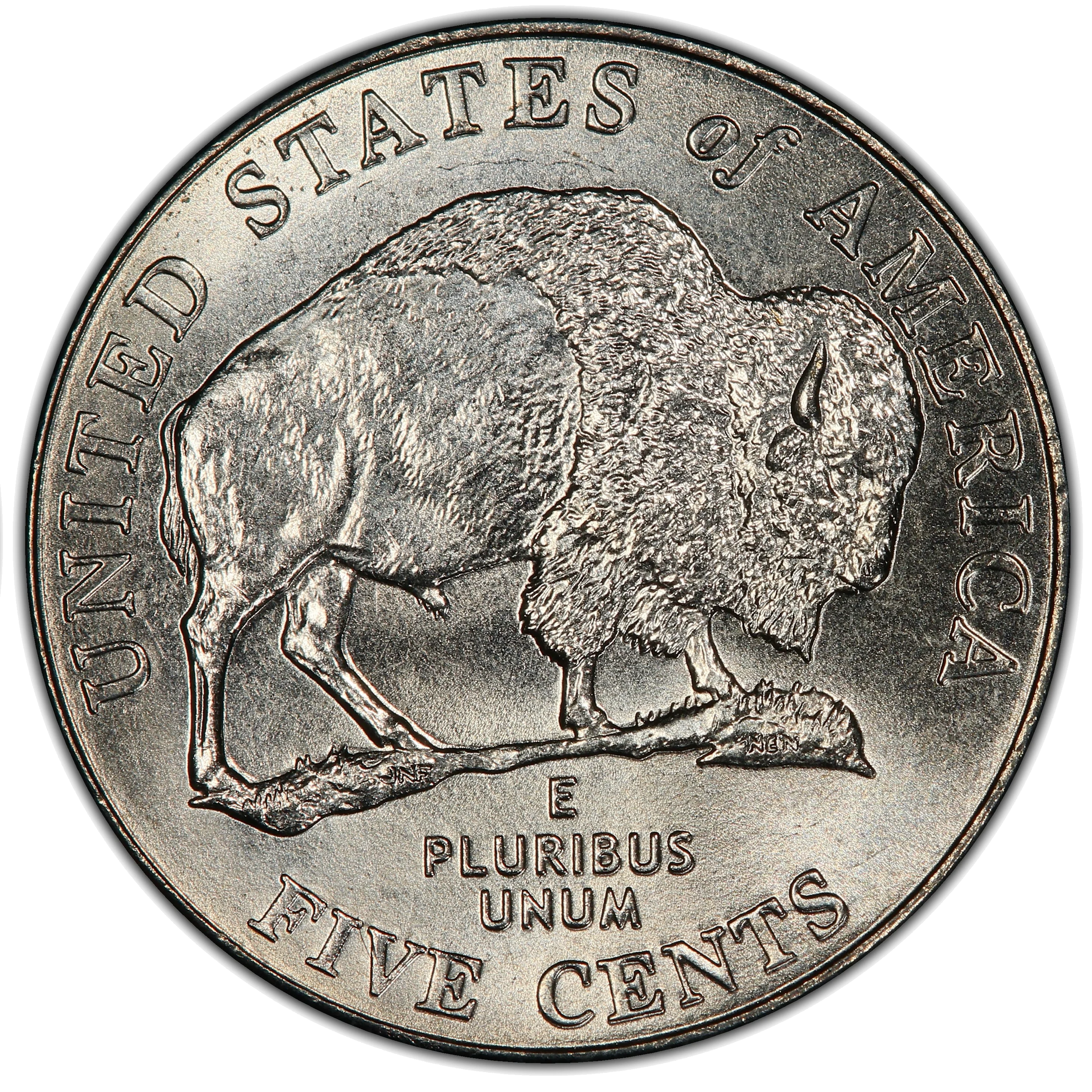 Normal 2005 Jefferson nickel reverse without spear