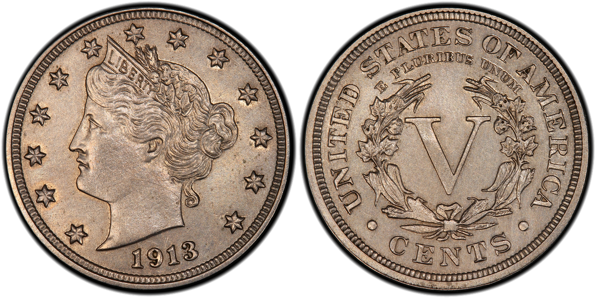 1913 Liberty Head nickel obverse and reverse