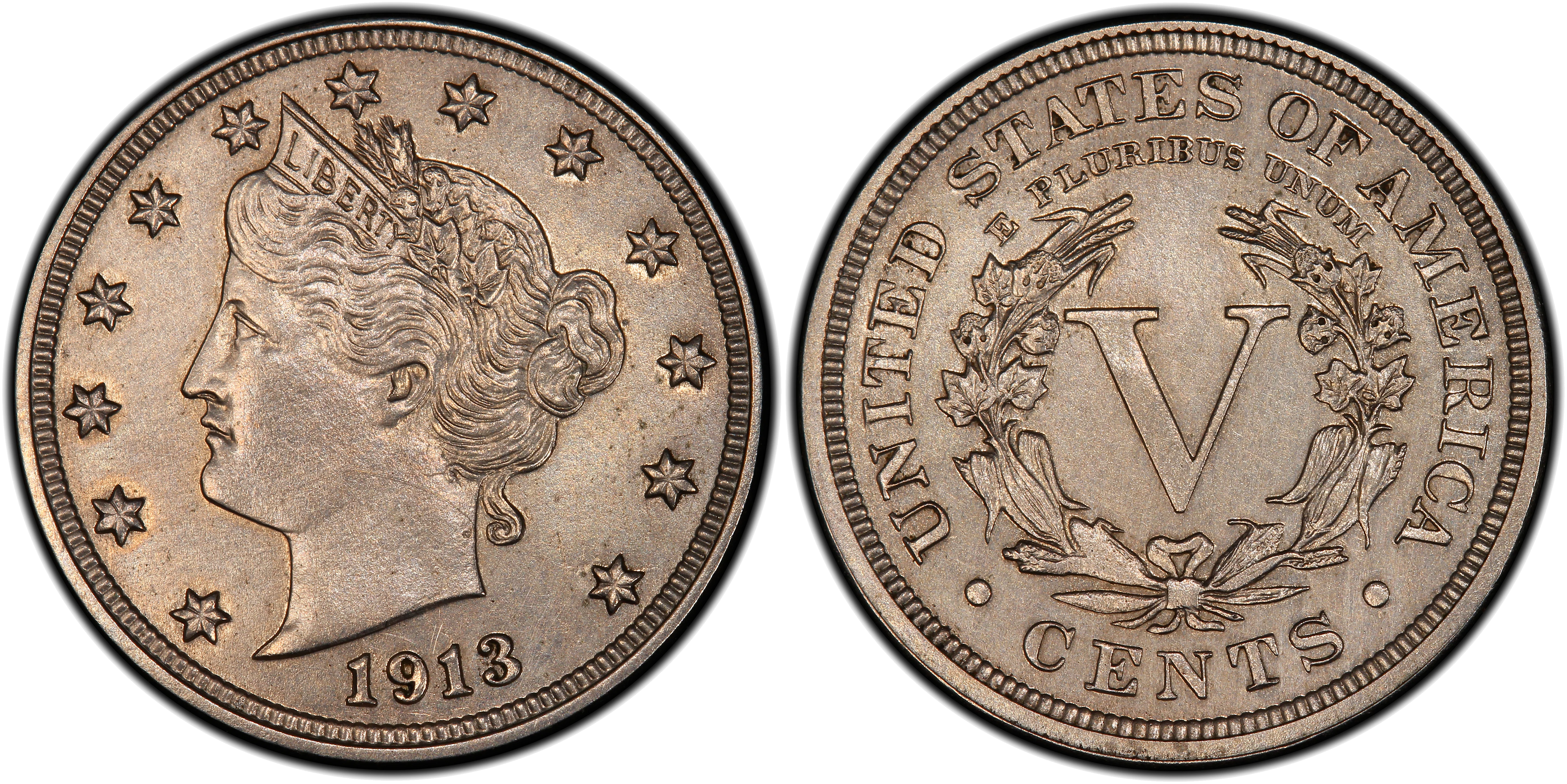 1913 Liberty Head nickel obverse and reverse