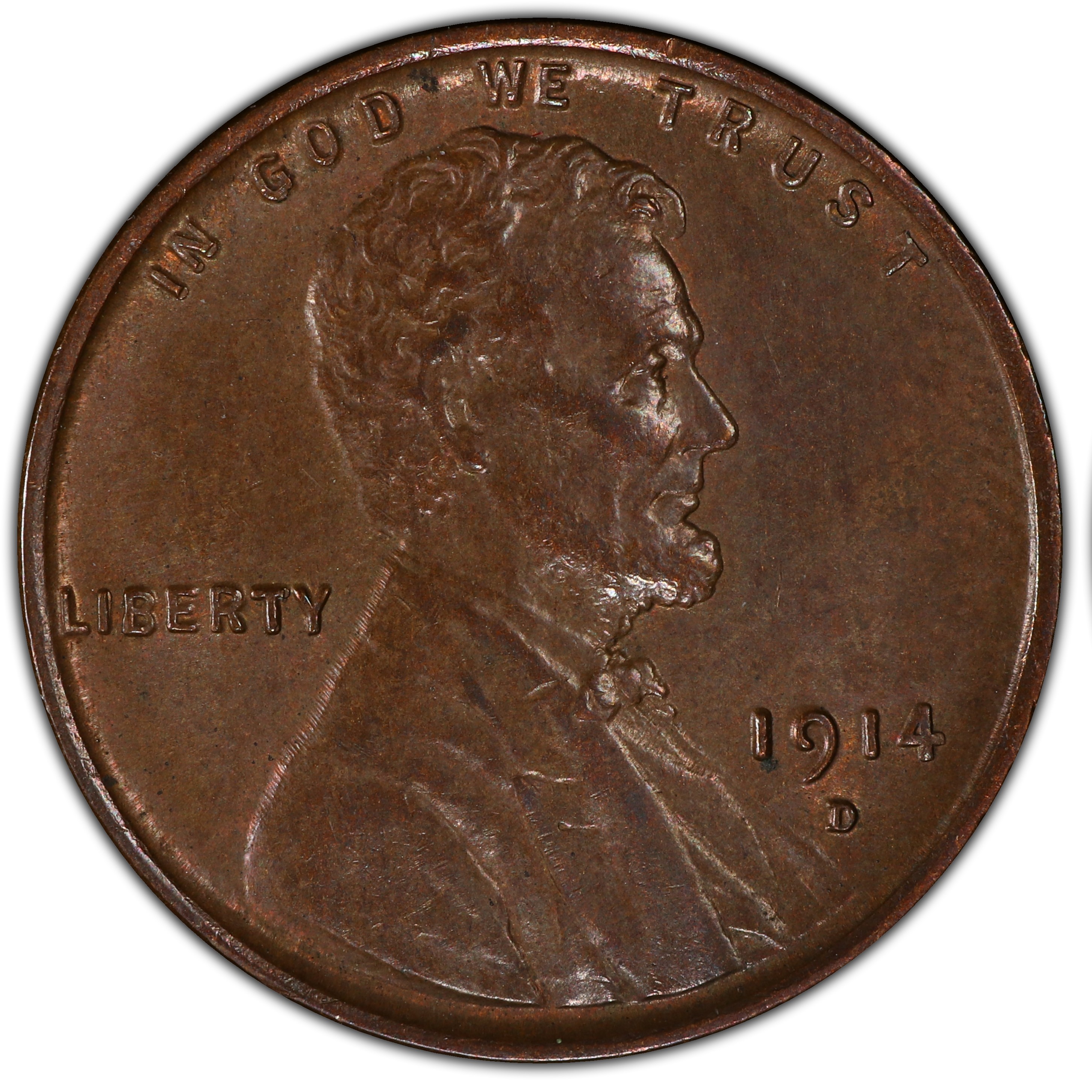 Genuine 1914-D Lincoln cent obverse