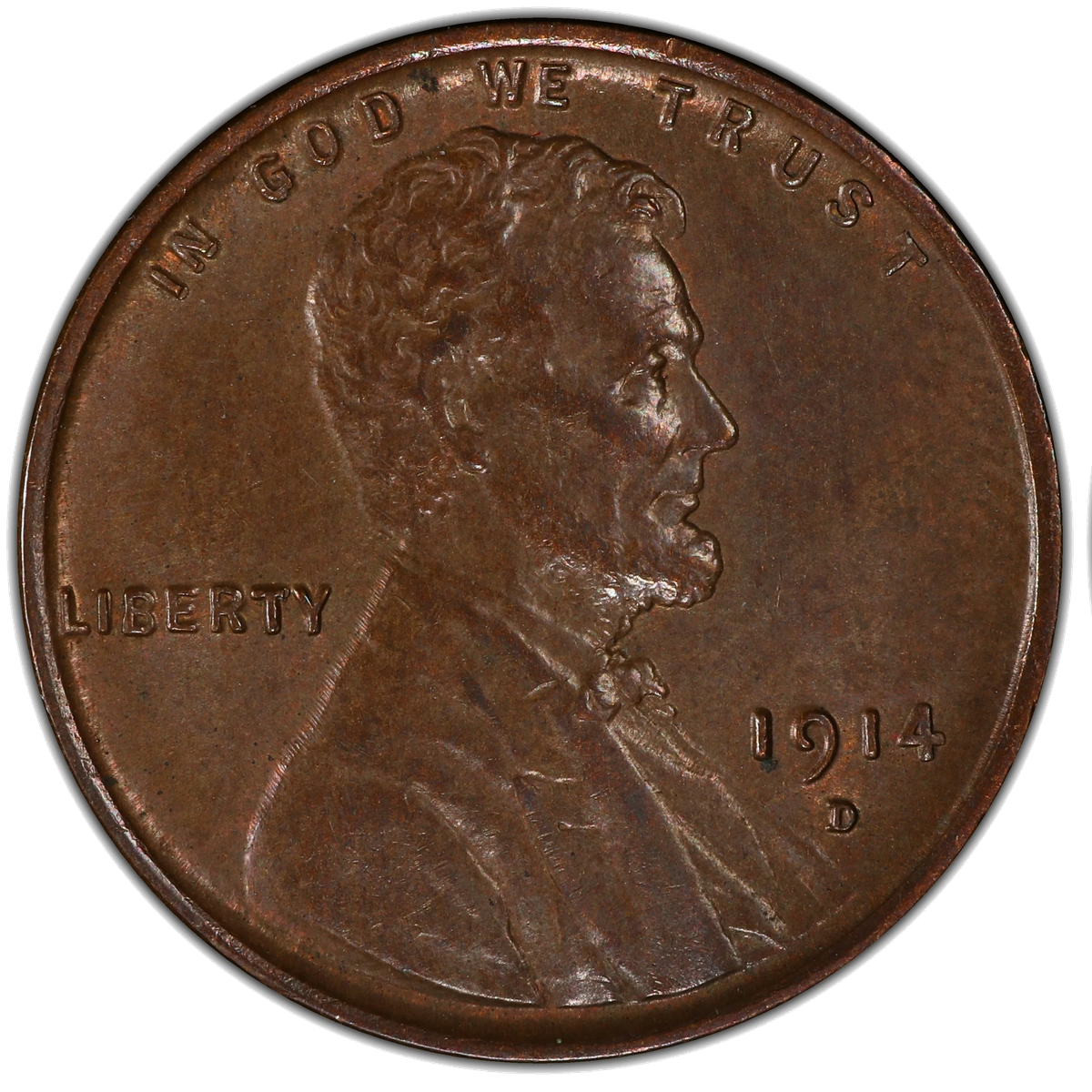 Genuine 1914-D Lincoln cent obverse