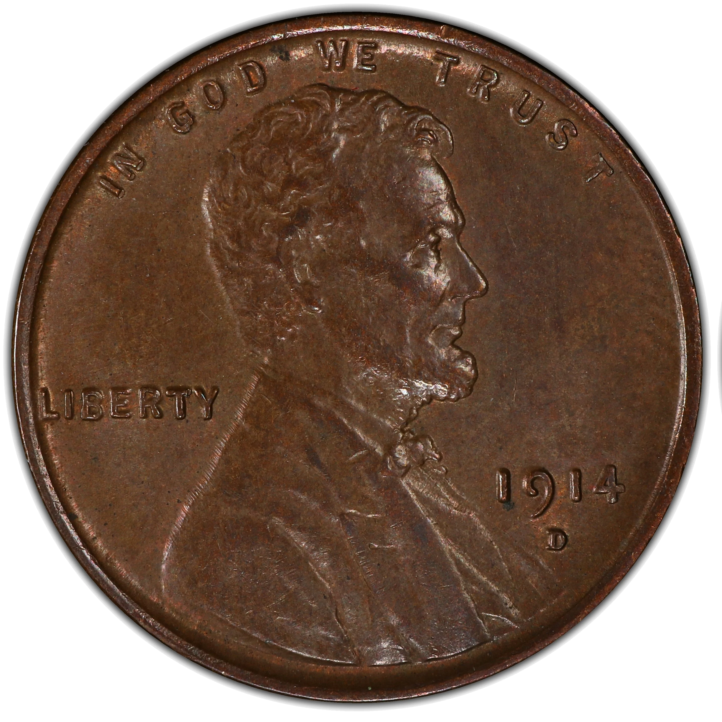 Genuine 1914-D Lincoln cent obverse