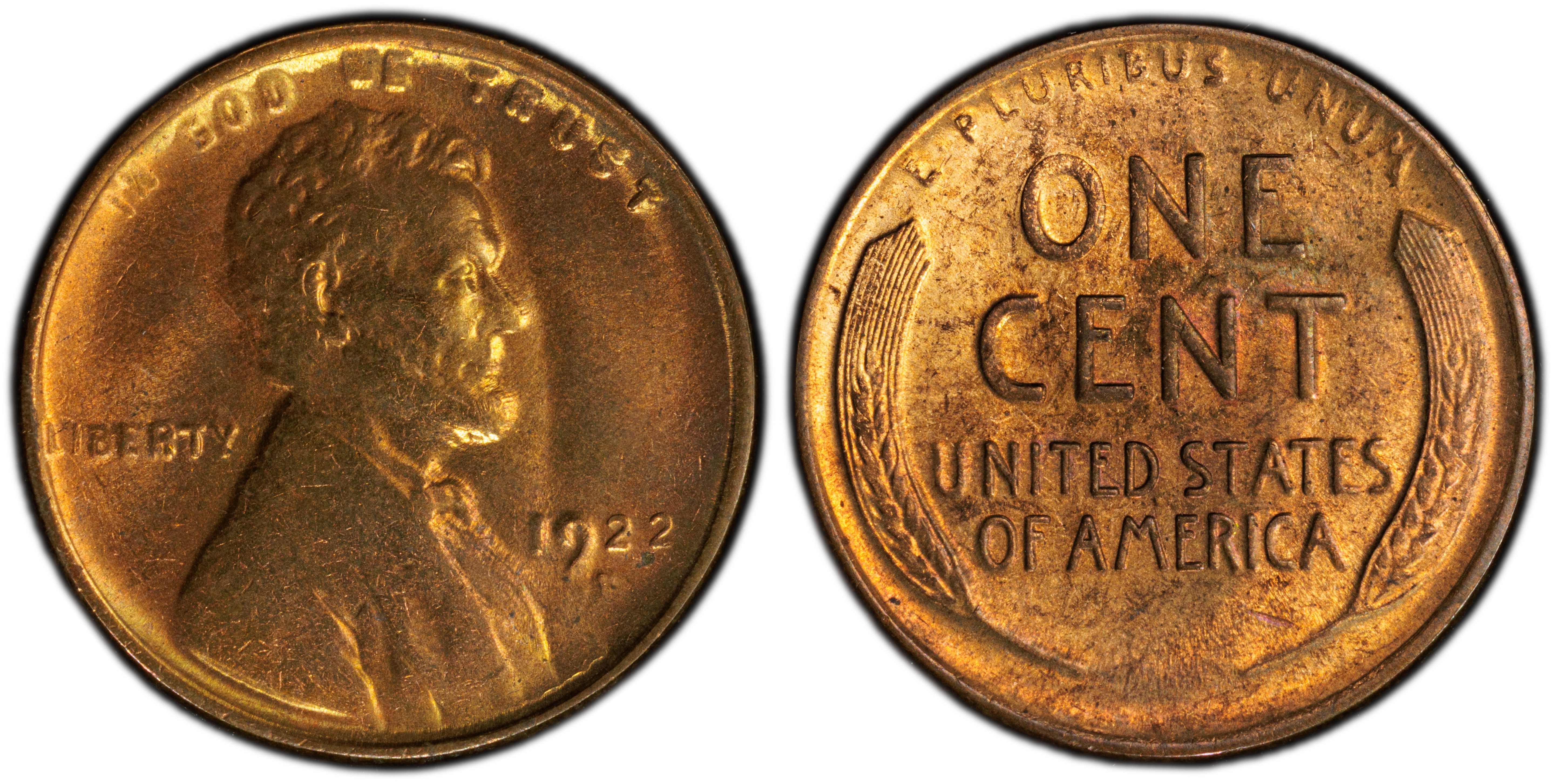 1922 Weak D — faint trace of mint mark visible