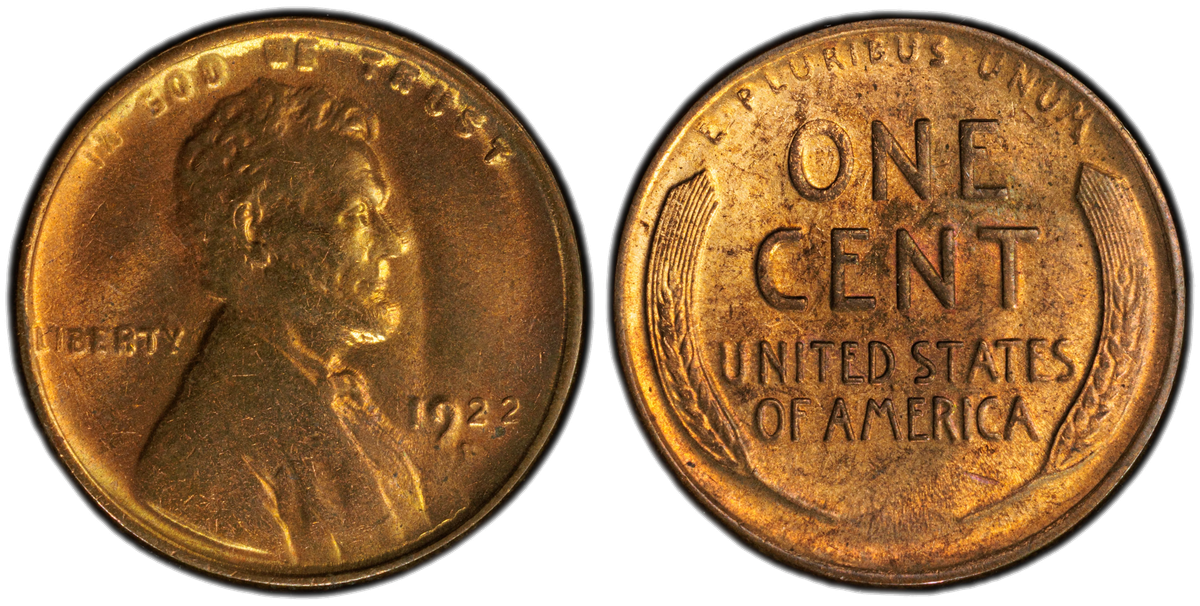 1922 Weak D — faint trace of mint mark visible