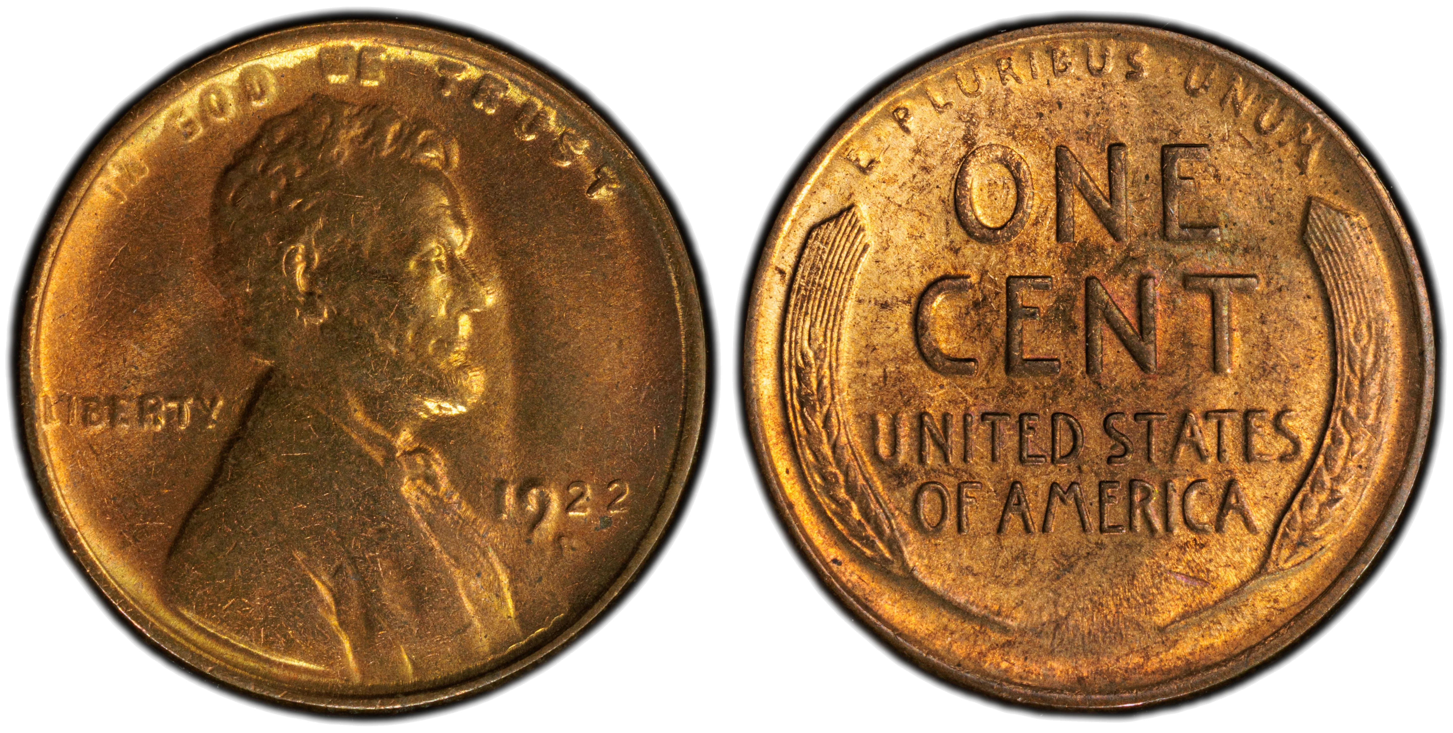 1922 Weak D — faint trace of mint mark visible