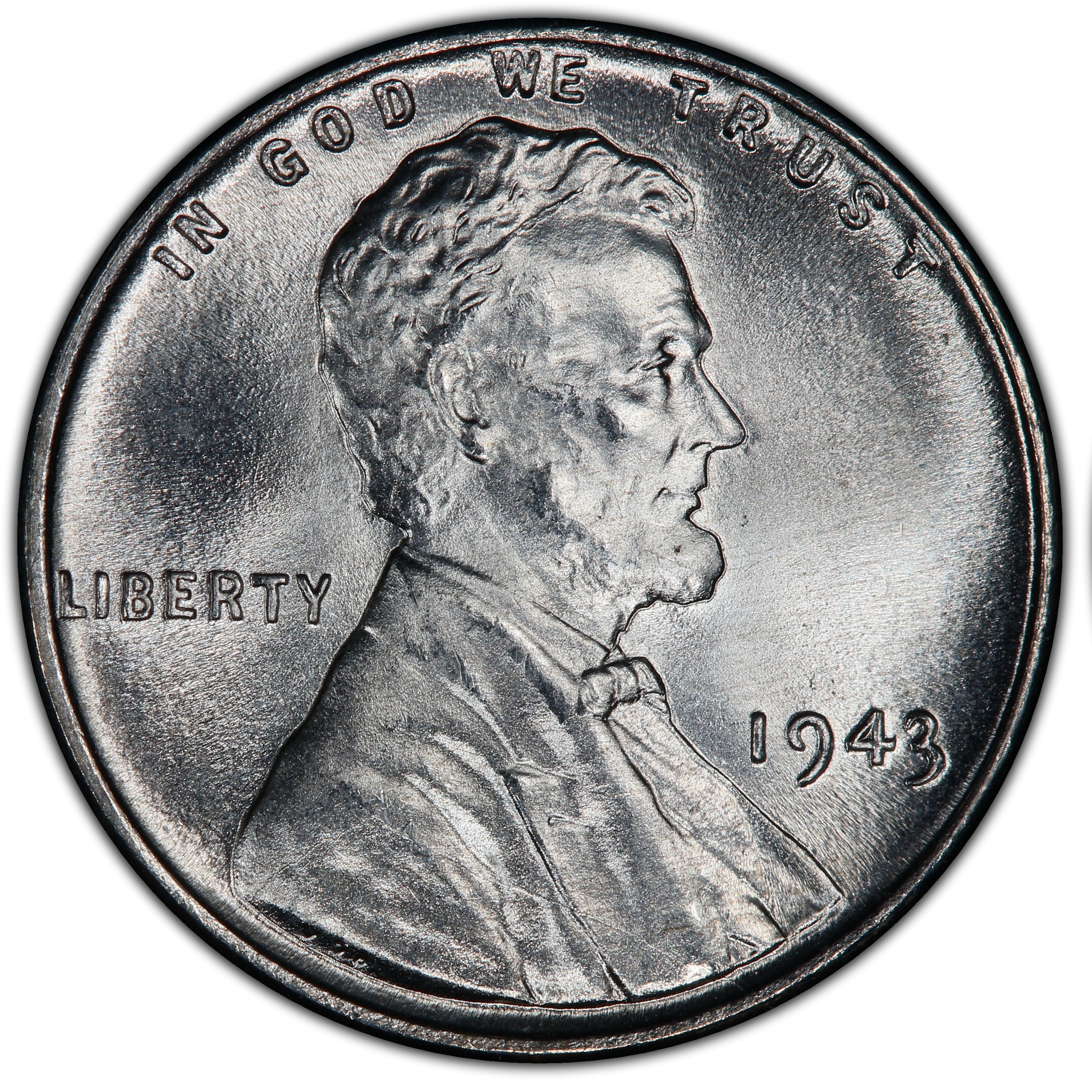 Normal 1943 zinc-coated steel cent