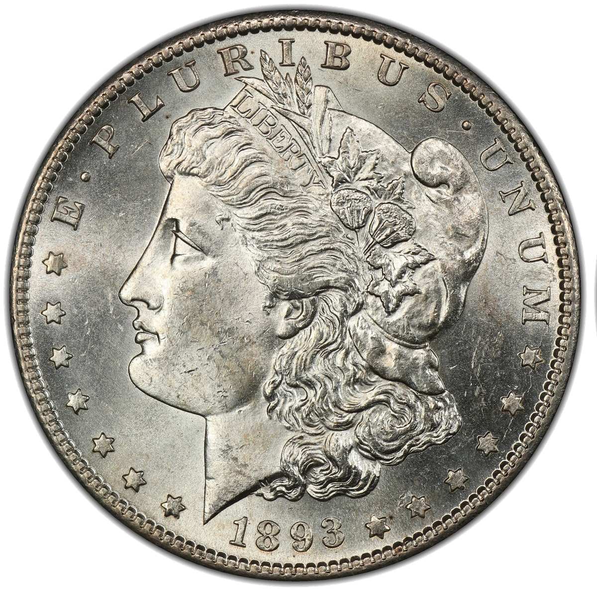 Genuine 1893-S Morgan dollar obverse