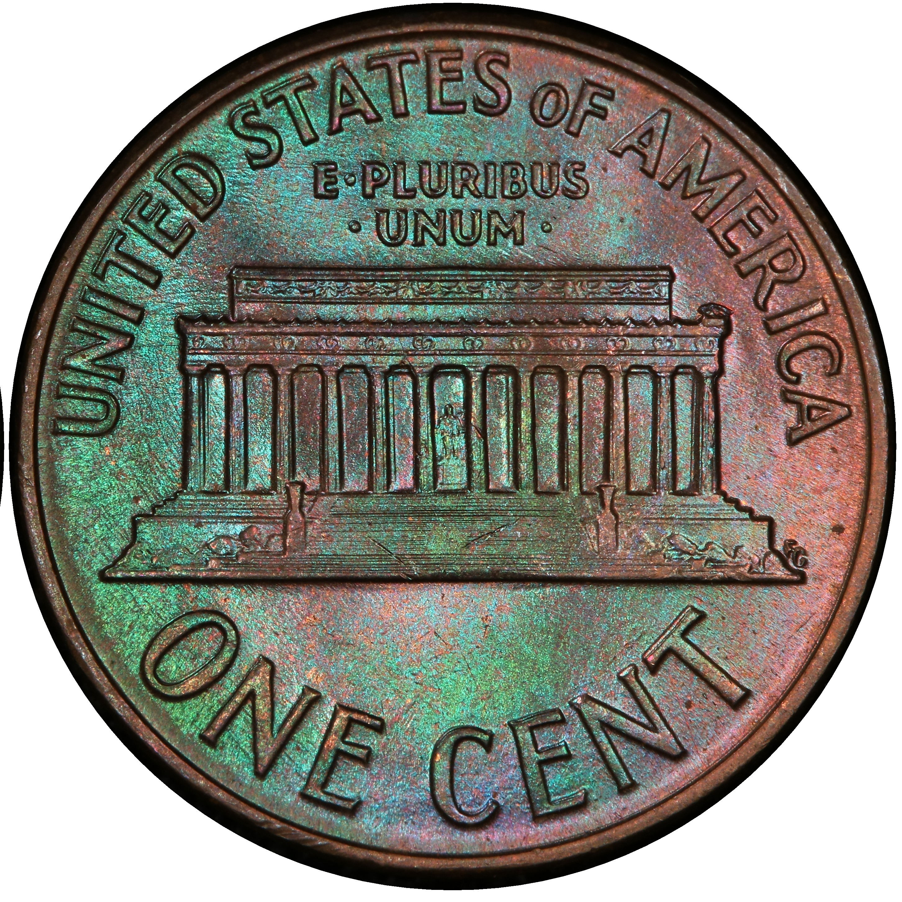 Lincoln Memorial cent reverse — Memorial building