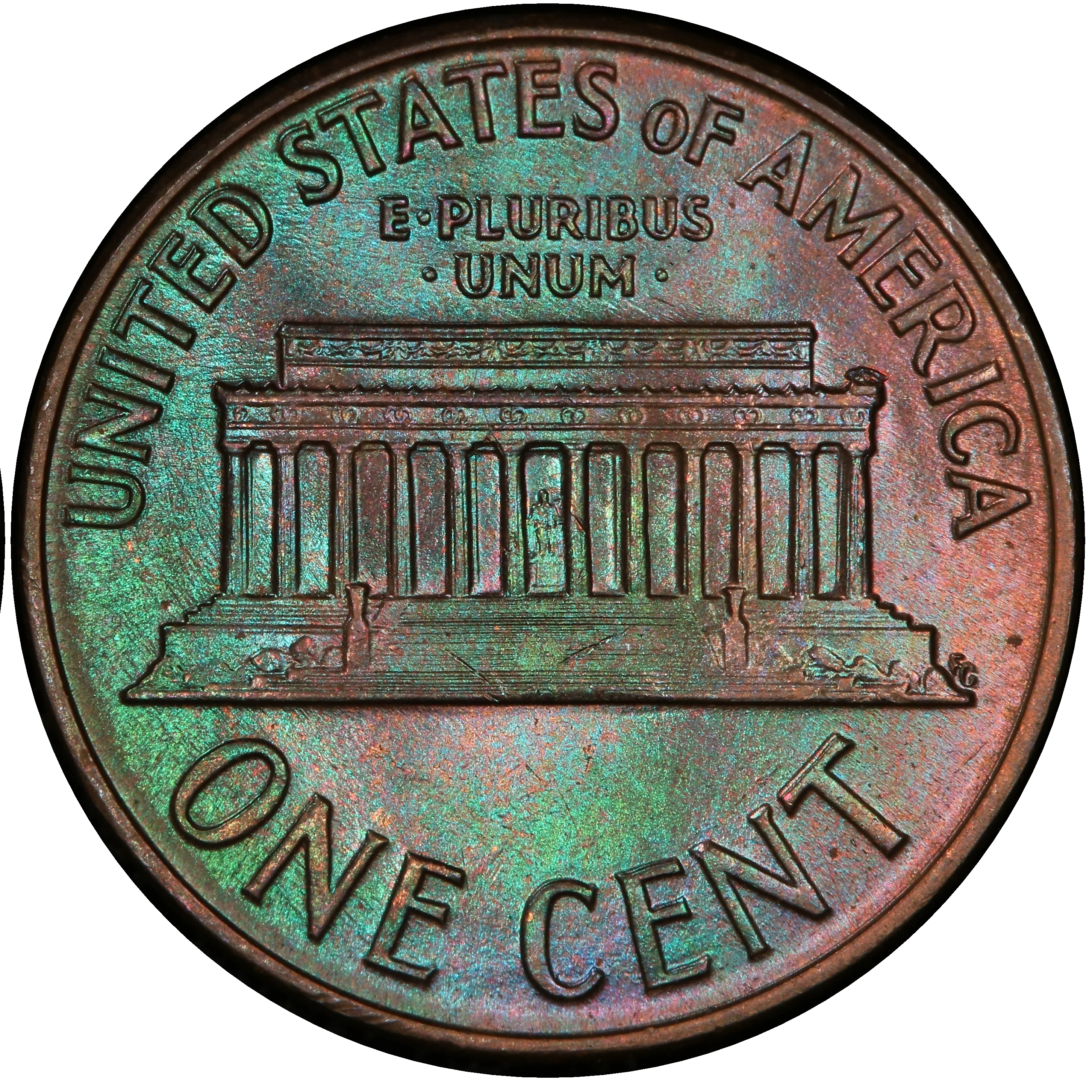 Lincoln Memorial cent reverse — Memorial building