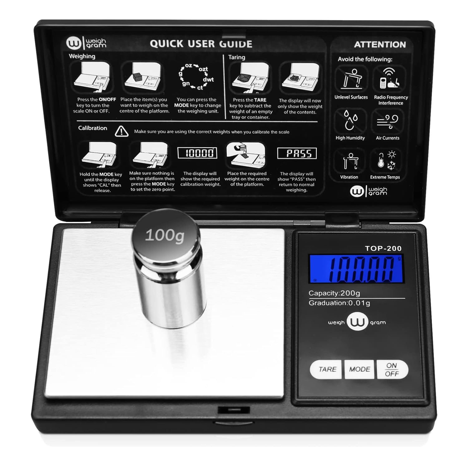 Precision digital scale for coin weighing