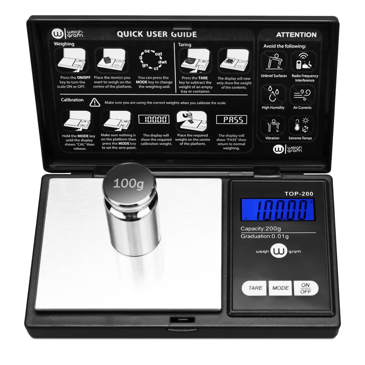 Precision digital scale for coin weighing