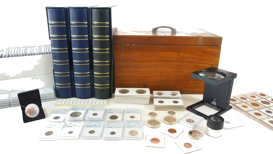 Coin storage options — flips, capsules, and album pages