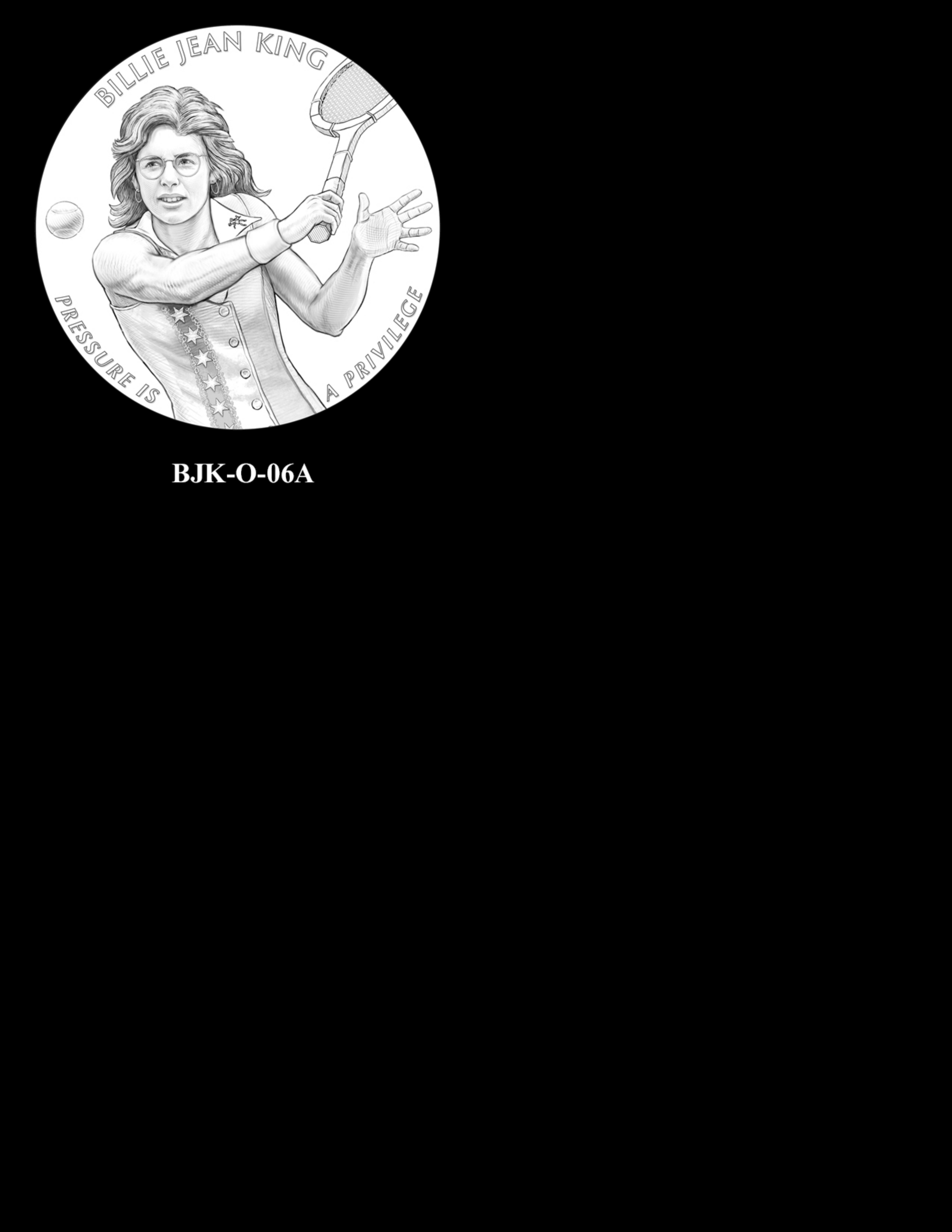Billie Jean King CGM obverse candidate 2