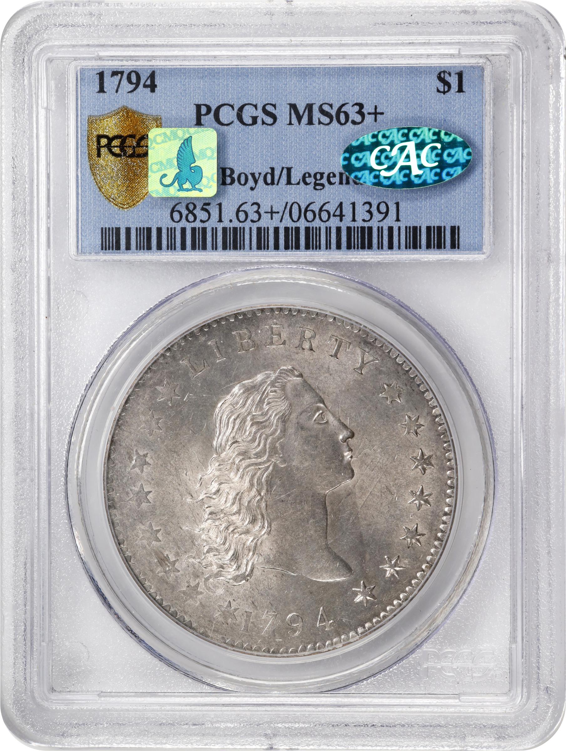 PCGS holder with a high-grade certified coin
