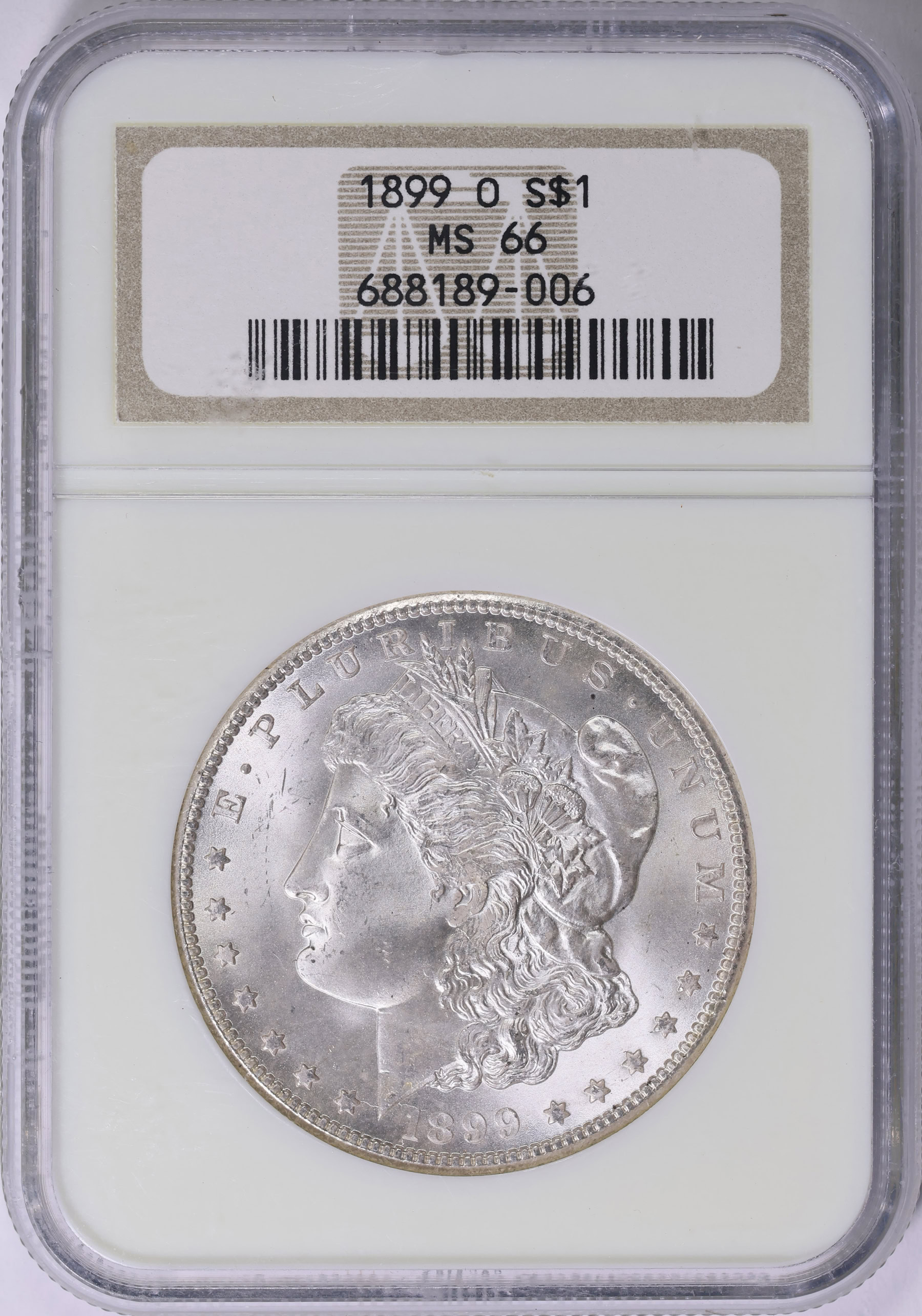 NGC holder with a certified coin