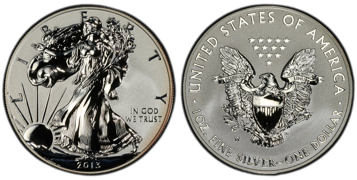 American Silver Eagle obverse and reverse