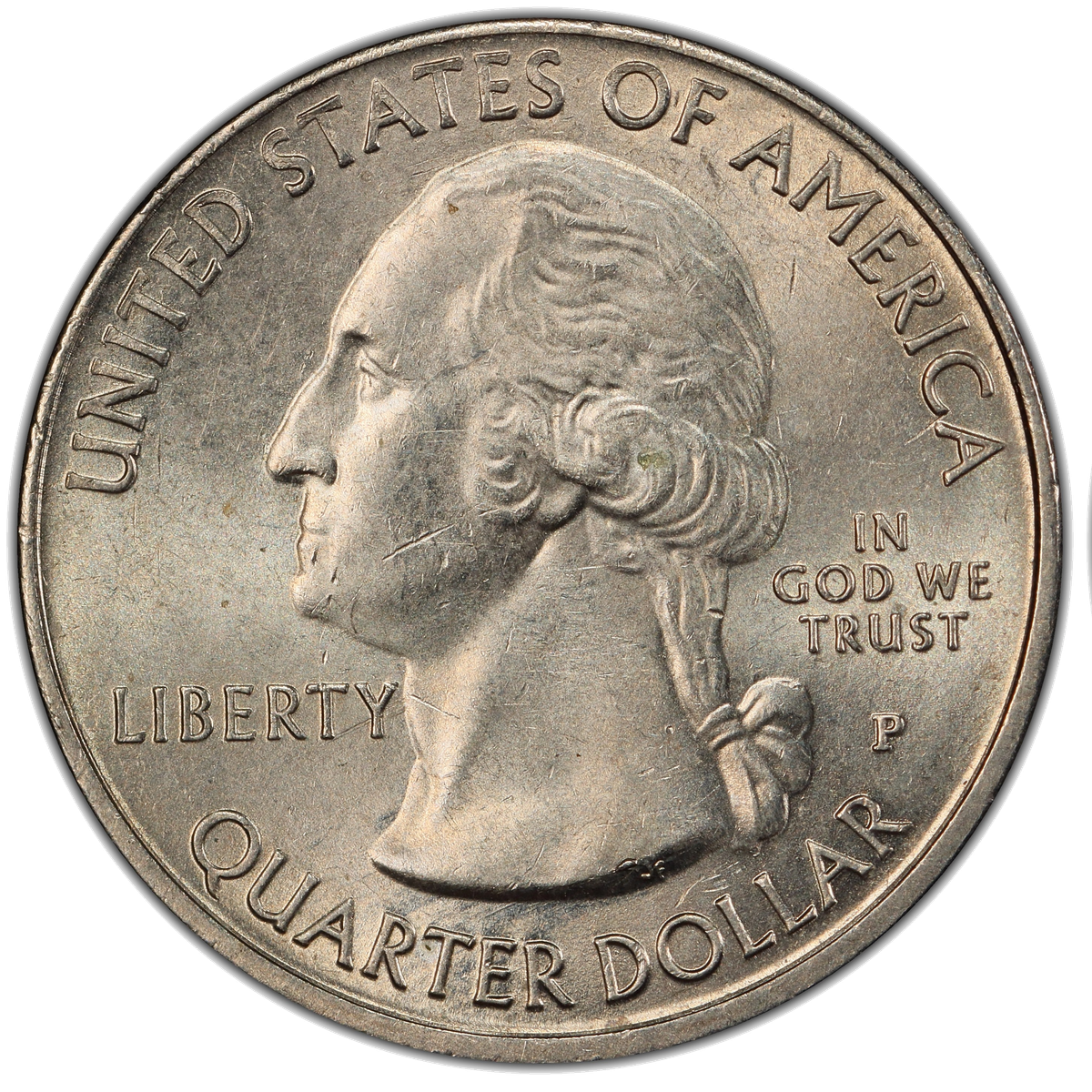 2020 (P) Blind Bat strike-through quarter — obverse