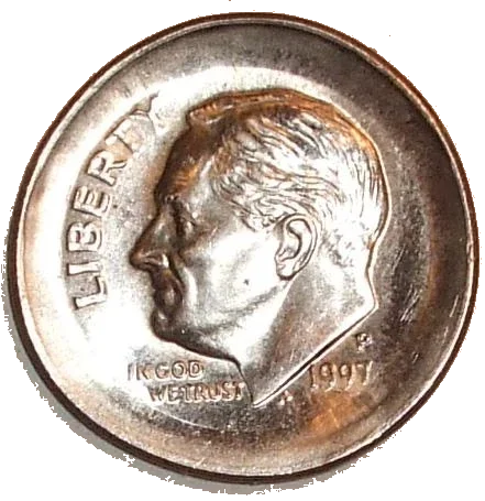 Broadstrike example — the coin is wider than normal but the design is centered
