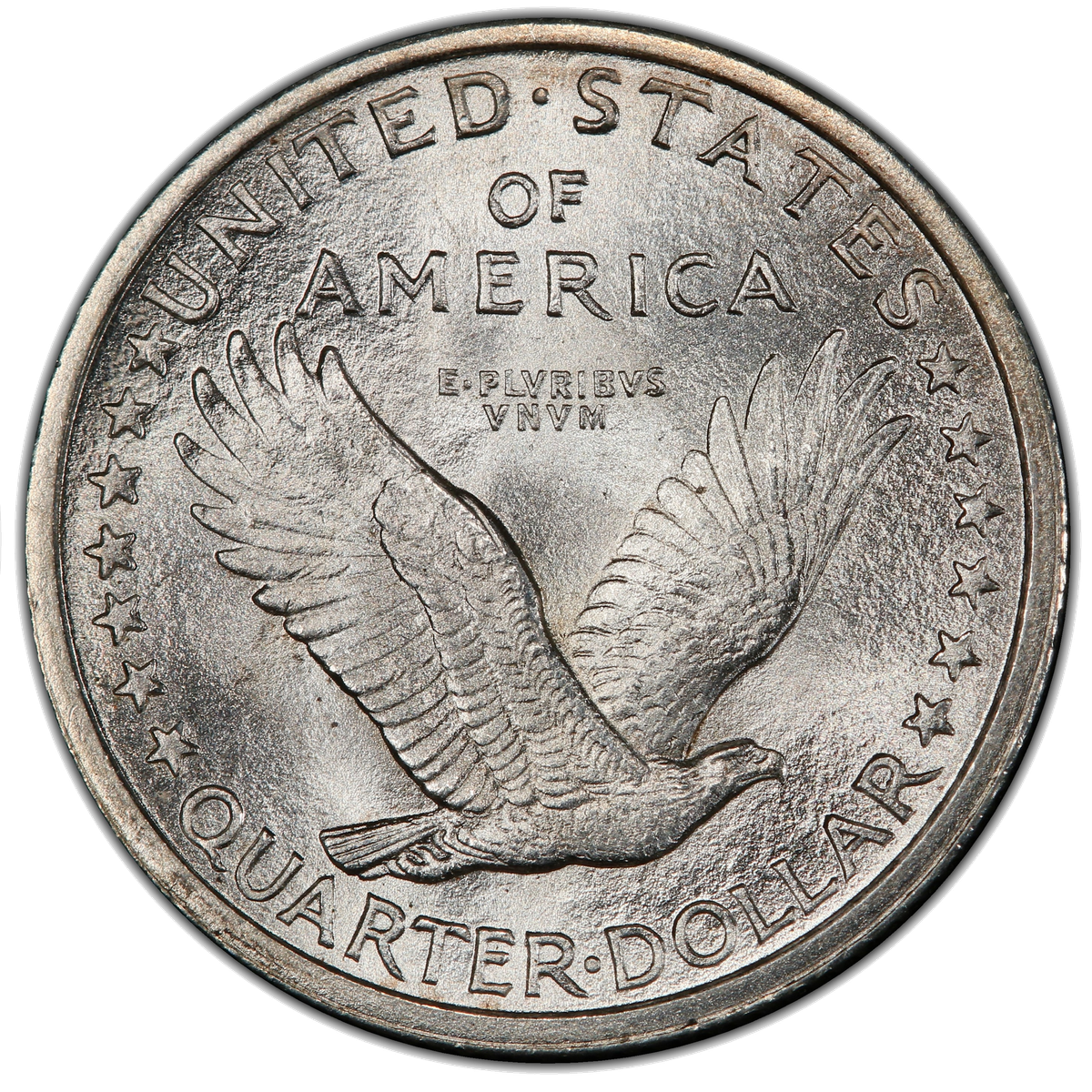 Type 1 reverse — stars arranged flat below eagle