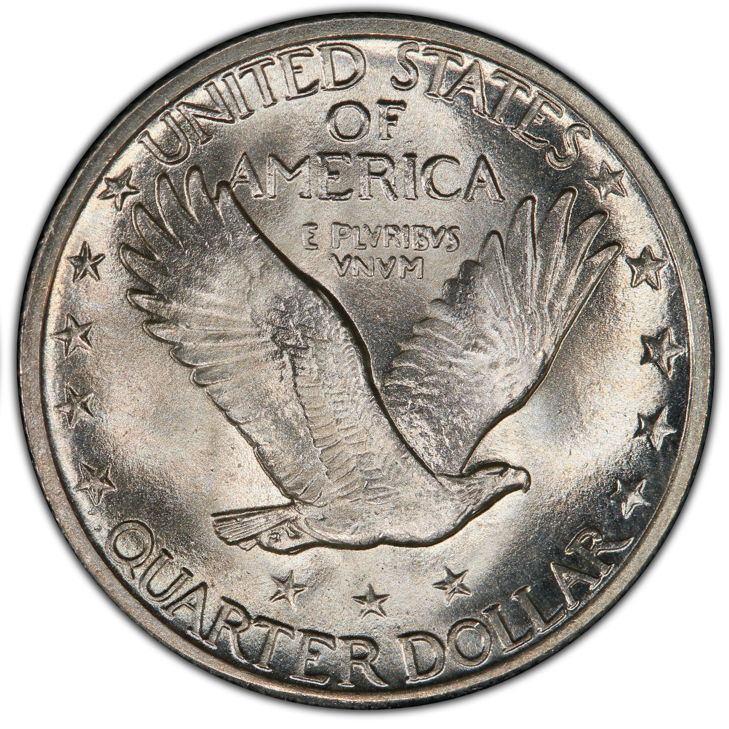 Type 2 reverse — stars rearranged, three repositioned above eagle