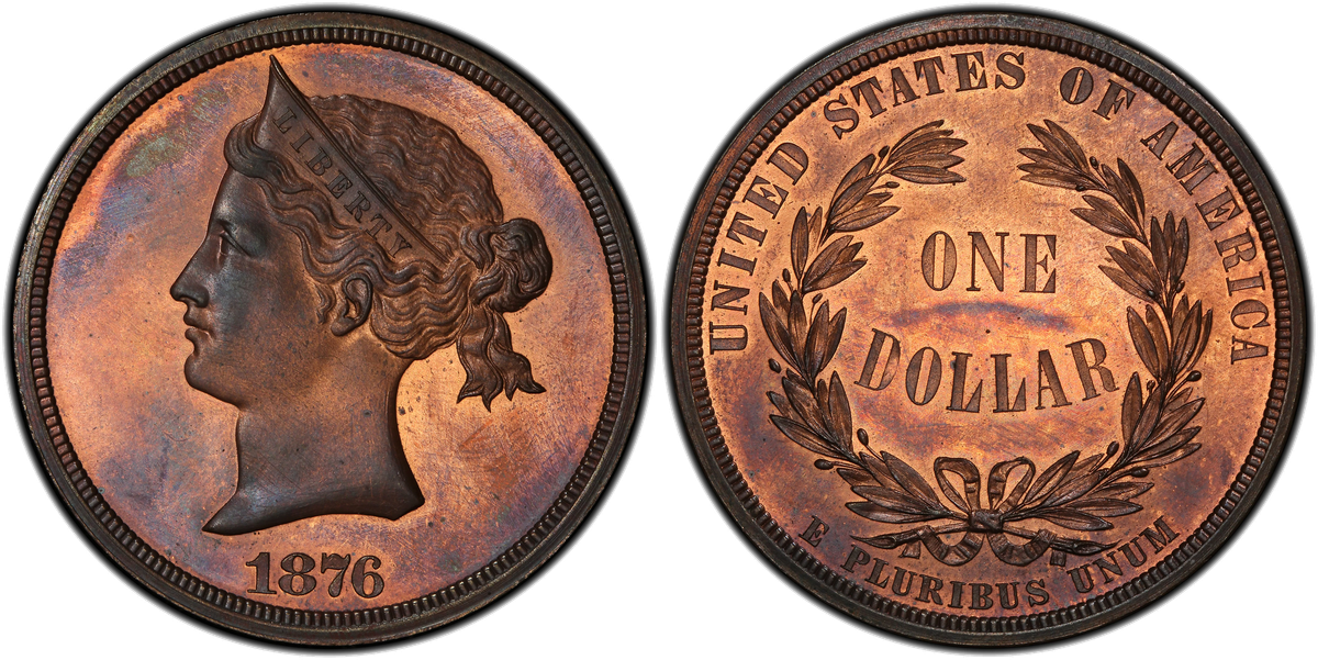 Judd pattern coin showing a design that was never adopted for circulation
