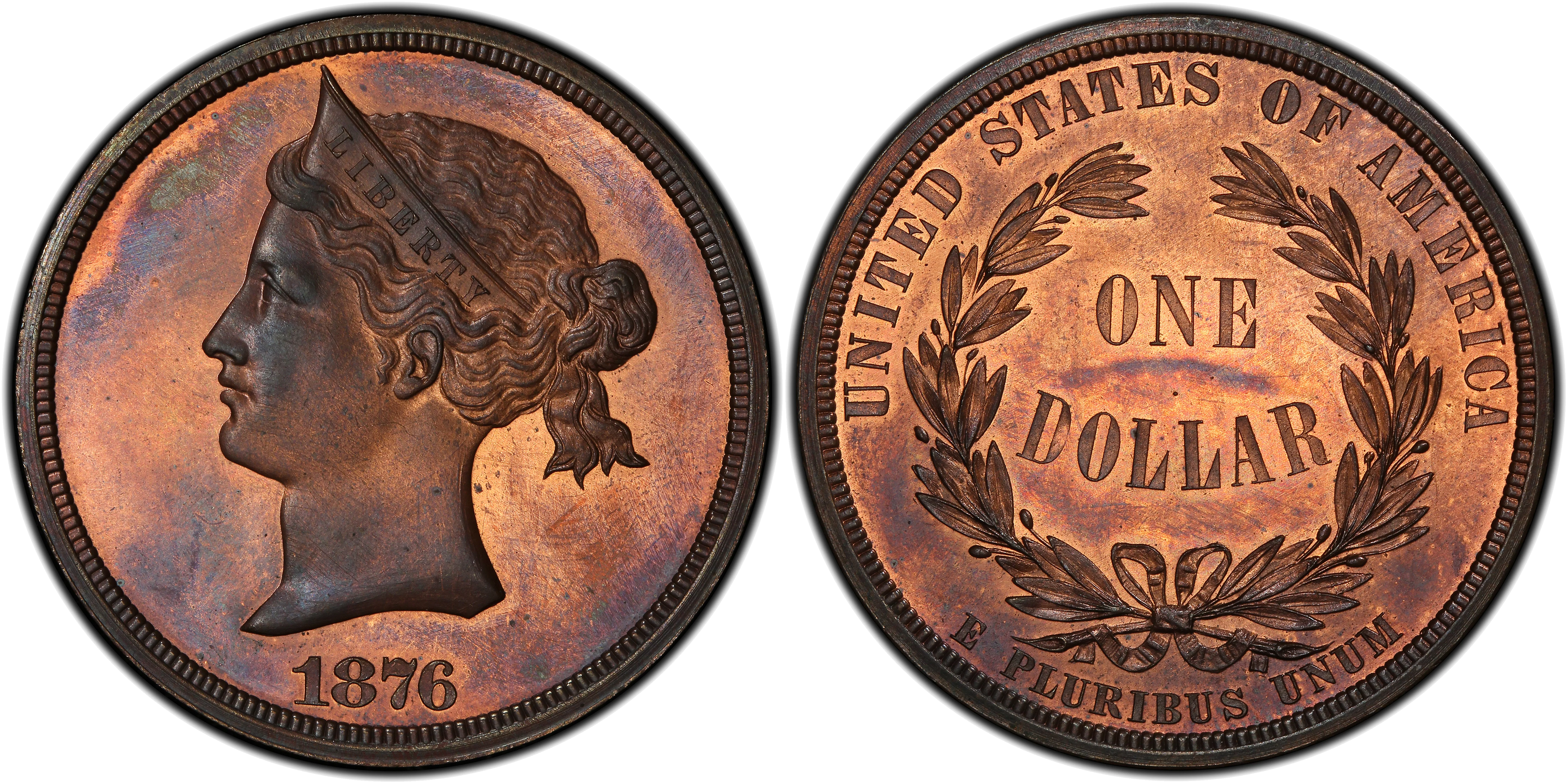 Judd pattern coin showing a design that was never adopted for circulation