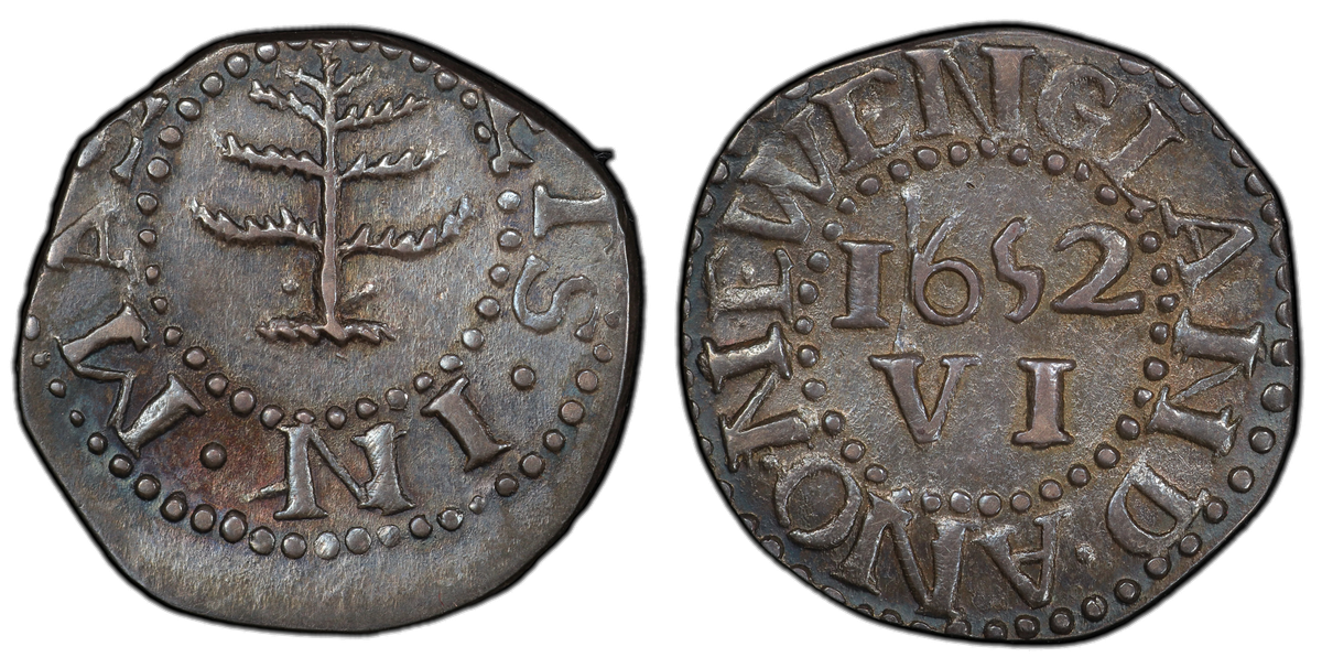 Massachusetts Pine Tree Shilling colonial coin