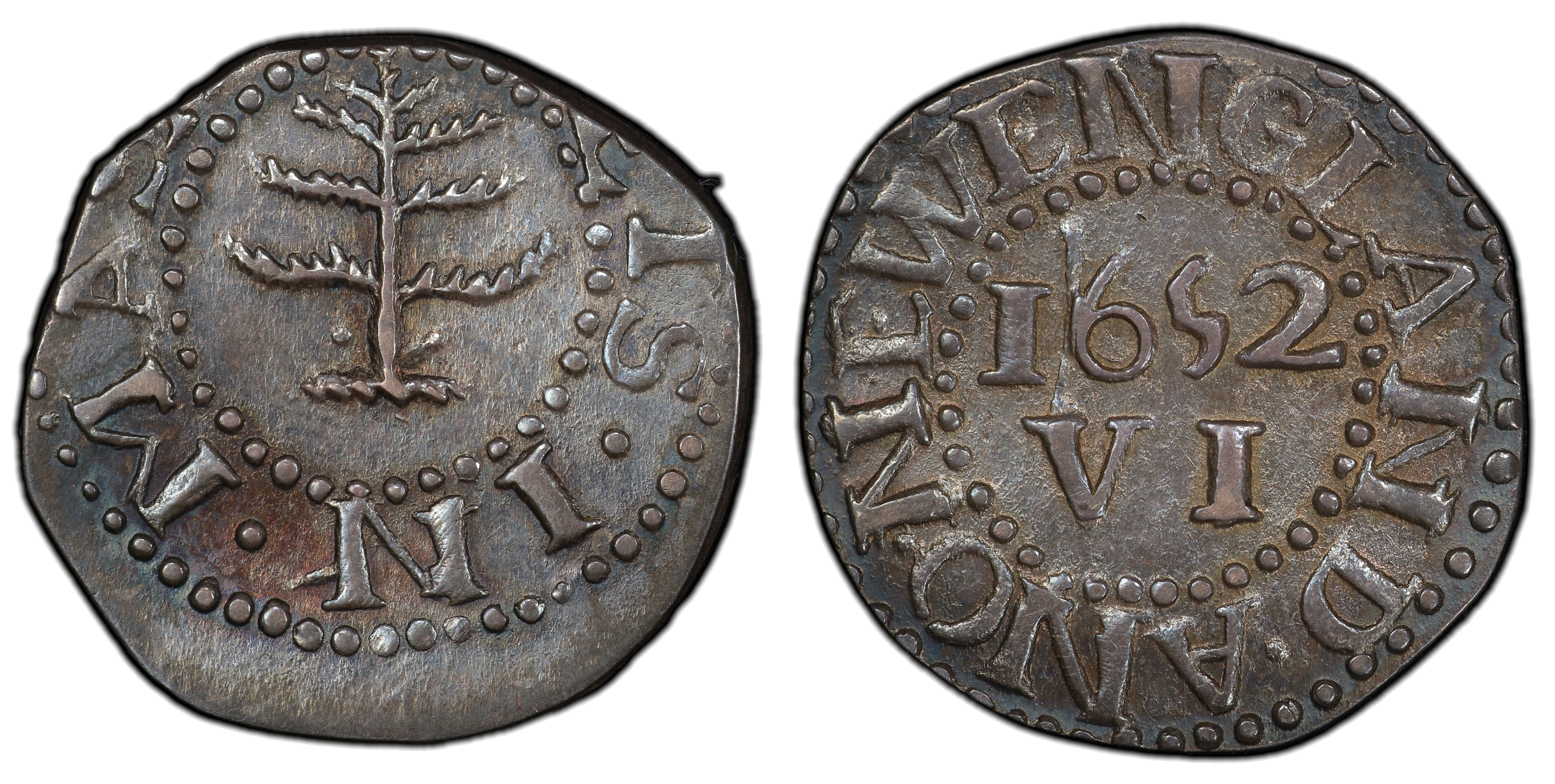 Massachusetts Pine Tree Shilling colonial coin