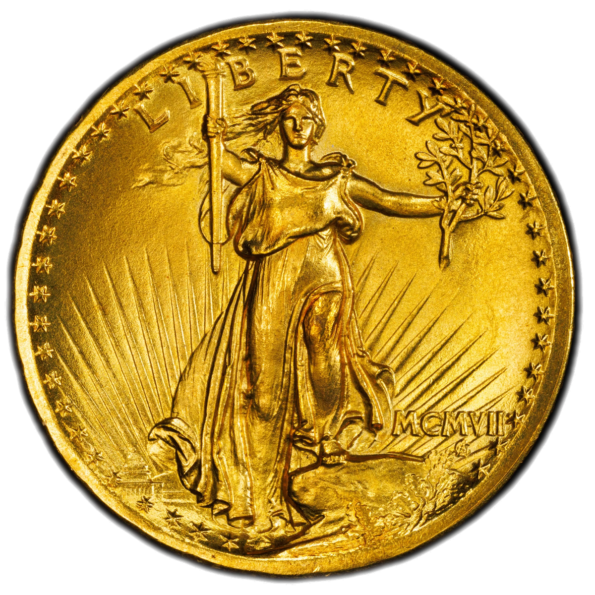 Saint-Gaudens Double Eagle $20 gold coin obverse