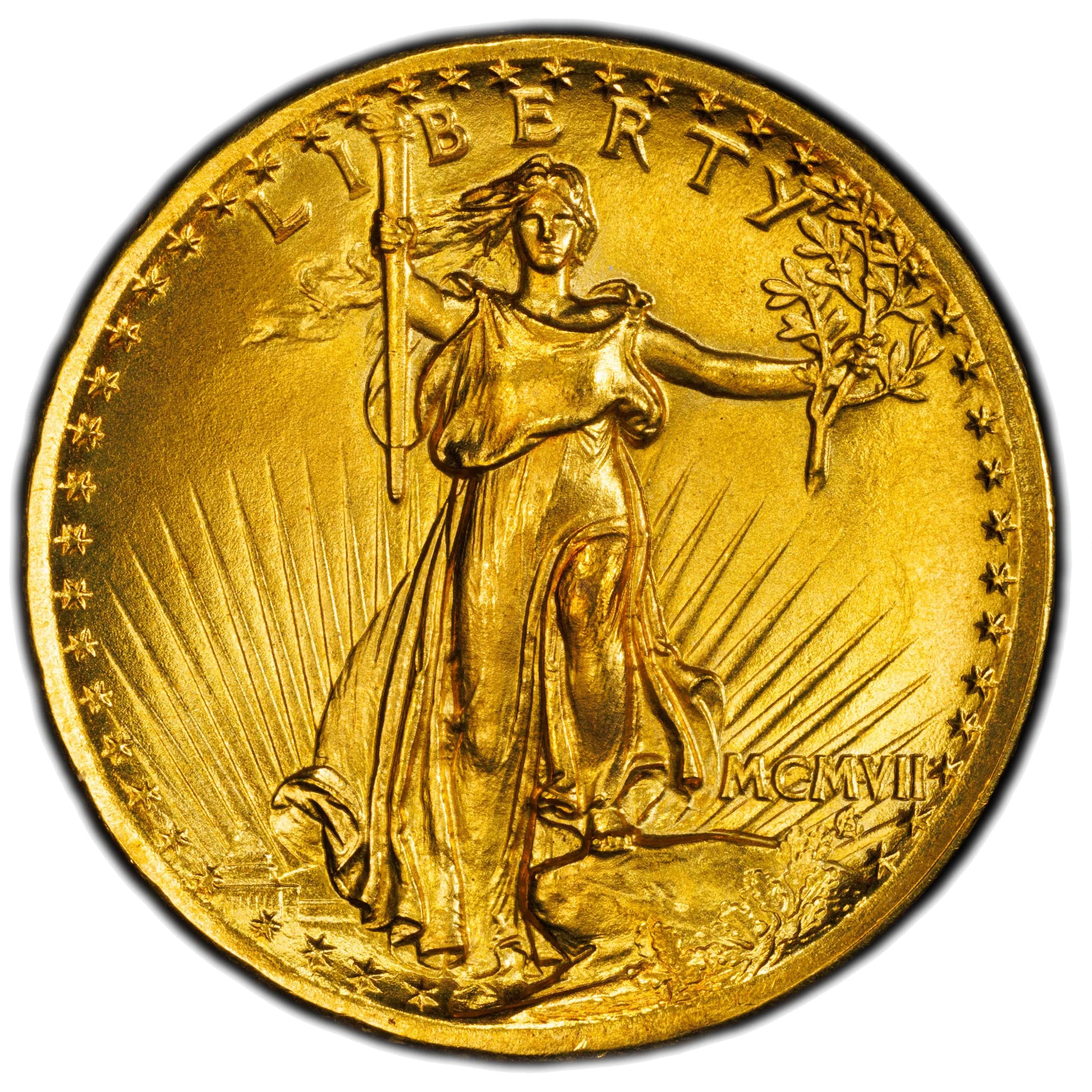 Saint-Gaudens Double Eagle $20 gold coin obverse