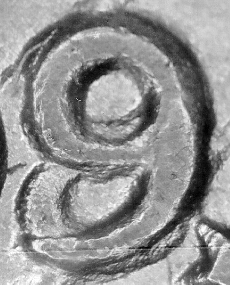 1909 Saint-Gaudens Double Eagle overdate — second view showing date detail